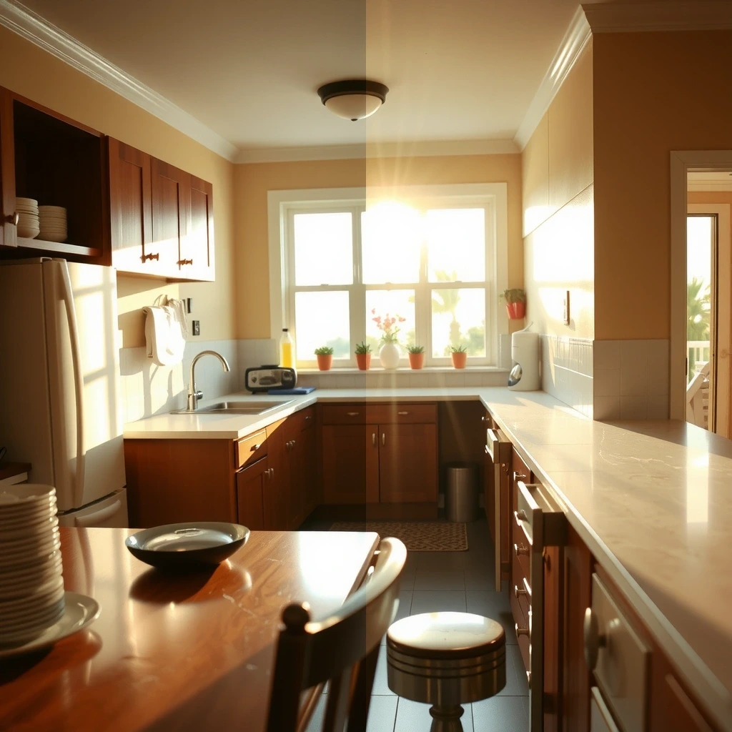 Kitchen transformation showing attention to detail