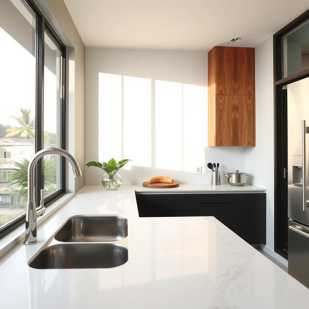 Pristine kitchen interior after professional cleaning